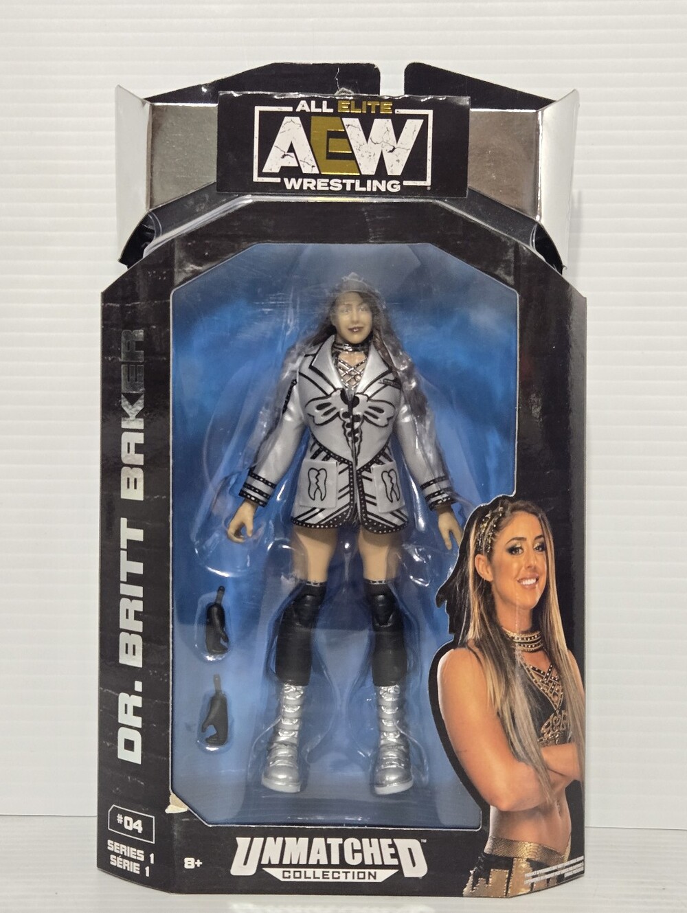 AEW Dr. Britt Baker Unmatched Collection Wrestler Action Figure New
